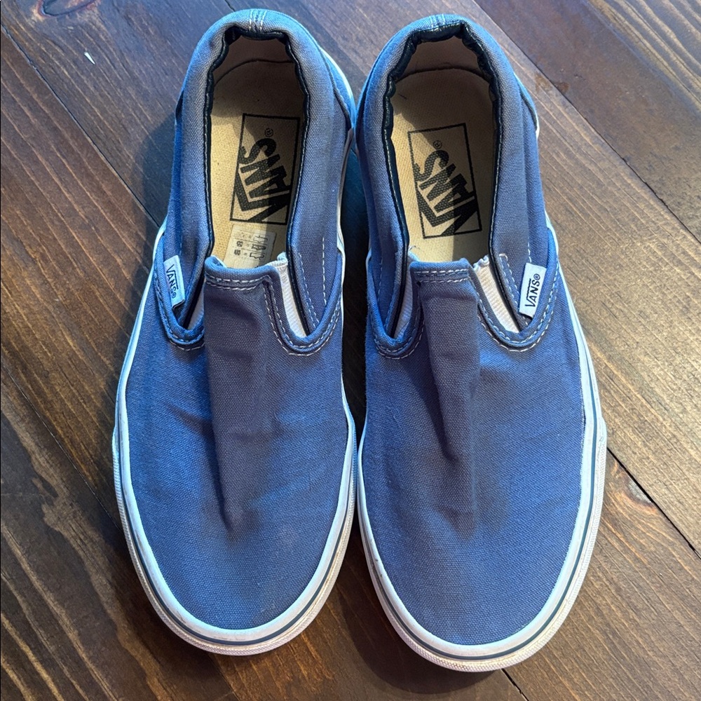 Vans Men's Blue Slip-On Sneakers